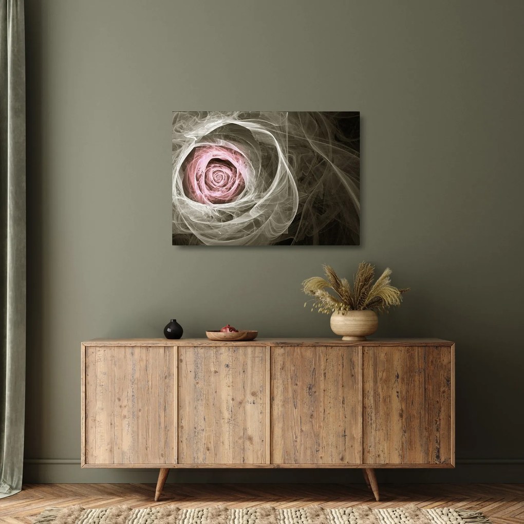 Obraz na szkle - Abstrakcyjny róż jasnoróżowy (70x50 cm)
