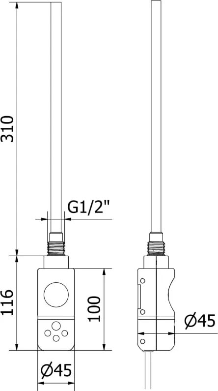 Mexen Jari grzejnik elektryczny 1005 x 550 mm, 300 W, czarny - W115-1005-550-2300-70