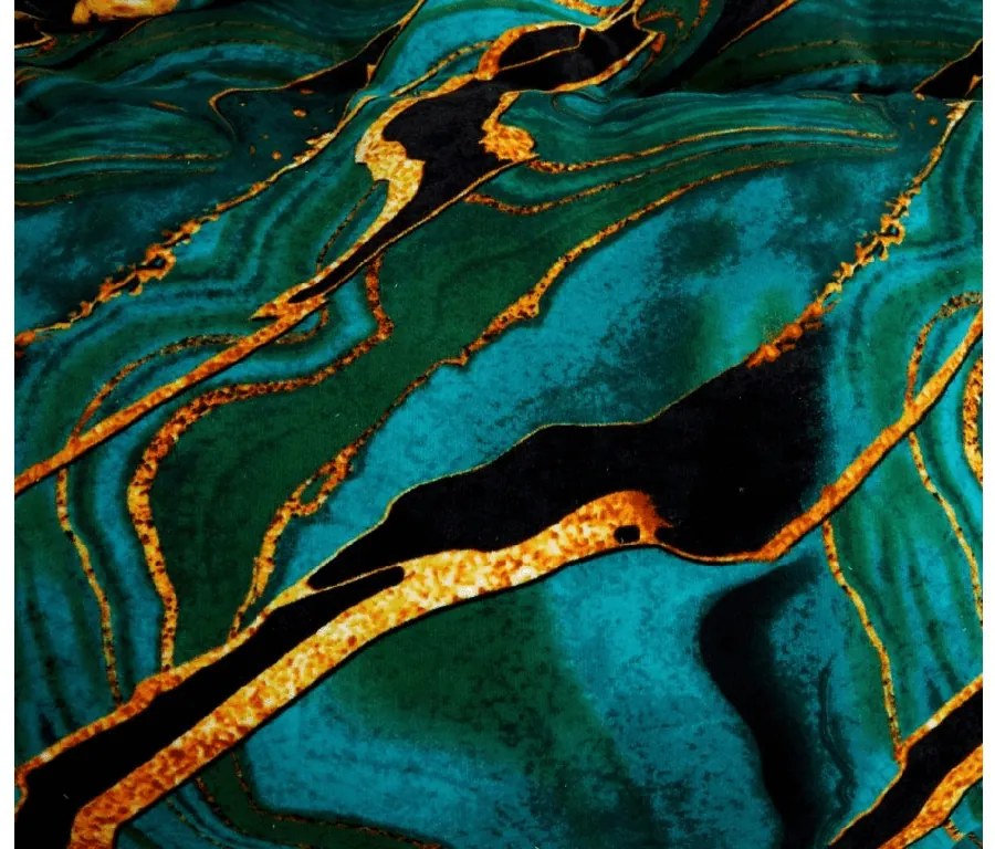 PrzytulneMieszkanie.pl PrzytulneMieszkanie.pl Pościel z mikropluszu TARELI turkusowa Rozmiar pościeli: 70 x 80 cm | 140 x 200 cm