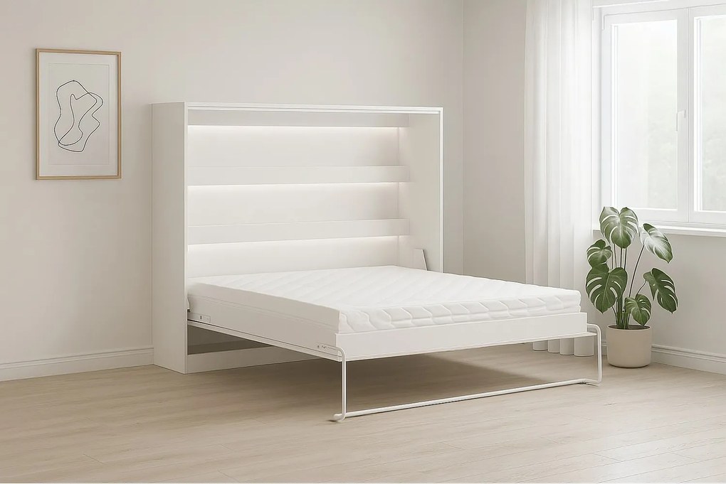 Półkotapczan poziomy Perfekt, 140x200 cm, Biały