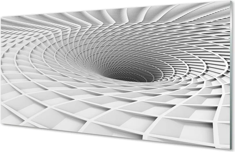 Szkło do Kuchni na Ścianę Trójwymiarowy Lej Geometryczny