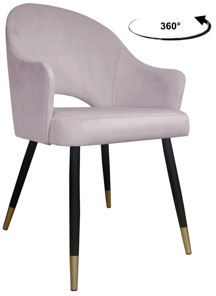 Krzesło obrotowe Velvet podstawa czarno-złota MG55