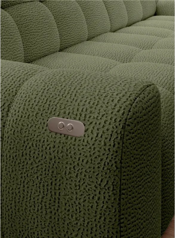 Narożnik COCOON S w układzie L z elektryczną regulacją siedziska Lewostronny w tkaninie JAGUAR 12