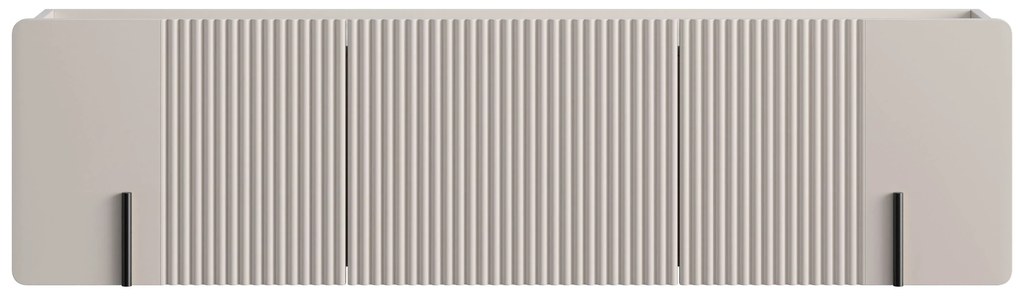 Szafka RTV Malmi 150 cm wisząca - kaszmir / czarny