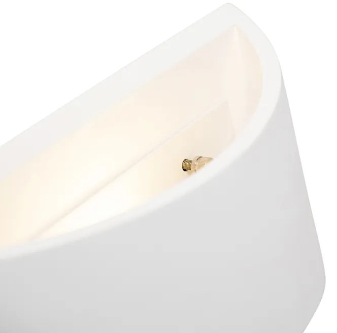 Nowoczesna lampa ścienna biała 20 cm - Tum