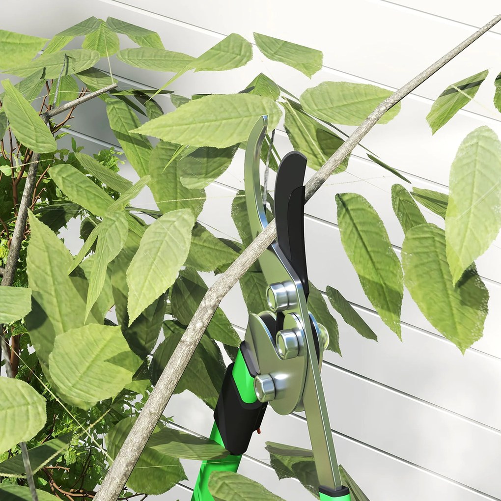 Outsunny Zestaw nożyc do żywopłotu 2-częściowy, długość ostrza 90 cm, sekator z metalowymi ostrzami, teleskopowy uchwyt