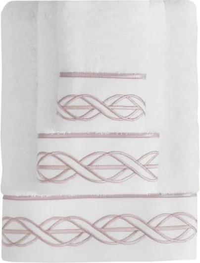 Ręcznik VITA 50x100 cm Biały / beżowy haft