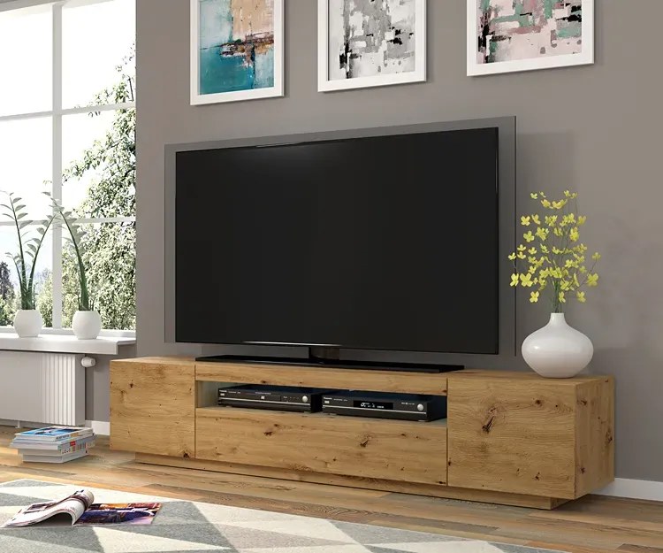 Szafka Pod Tv Stojąca Lub Ścienna Dąb Artisan Darma 4X