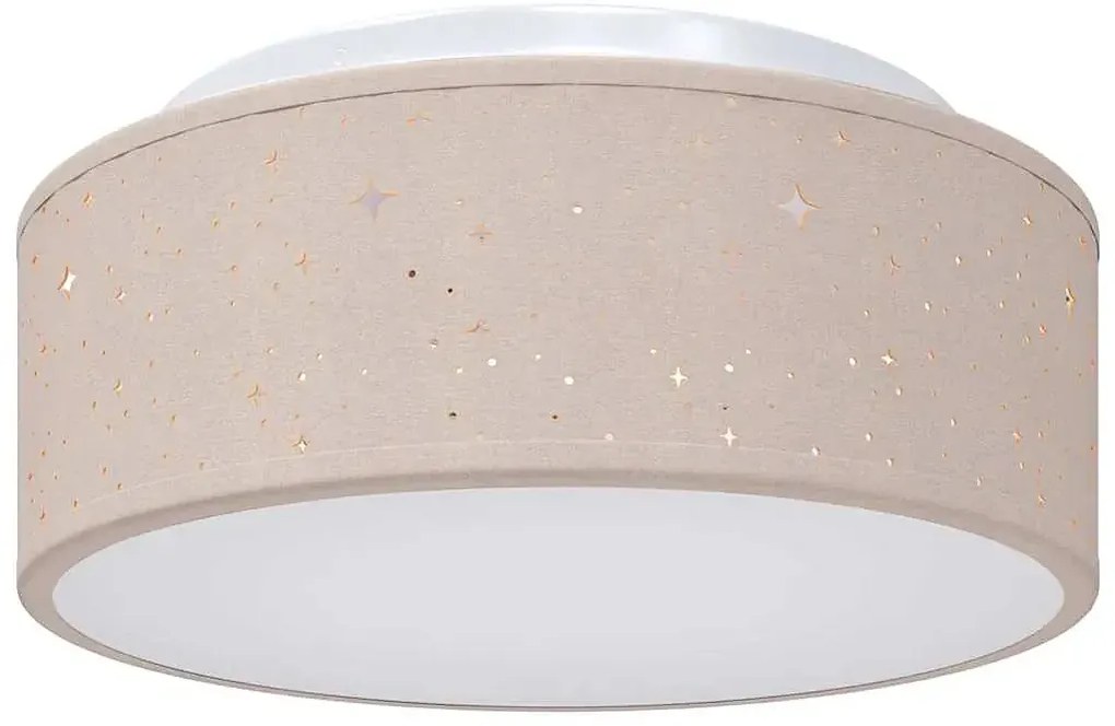 Beżowa lampa sufitowa materiałowa T1-R14