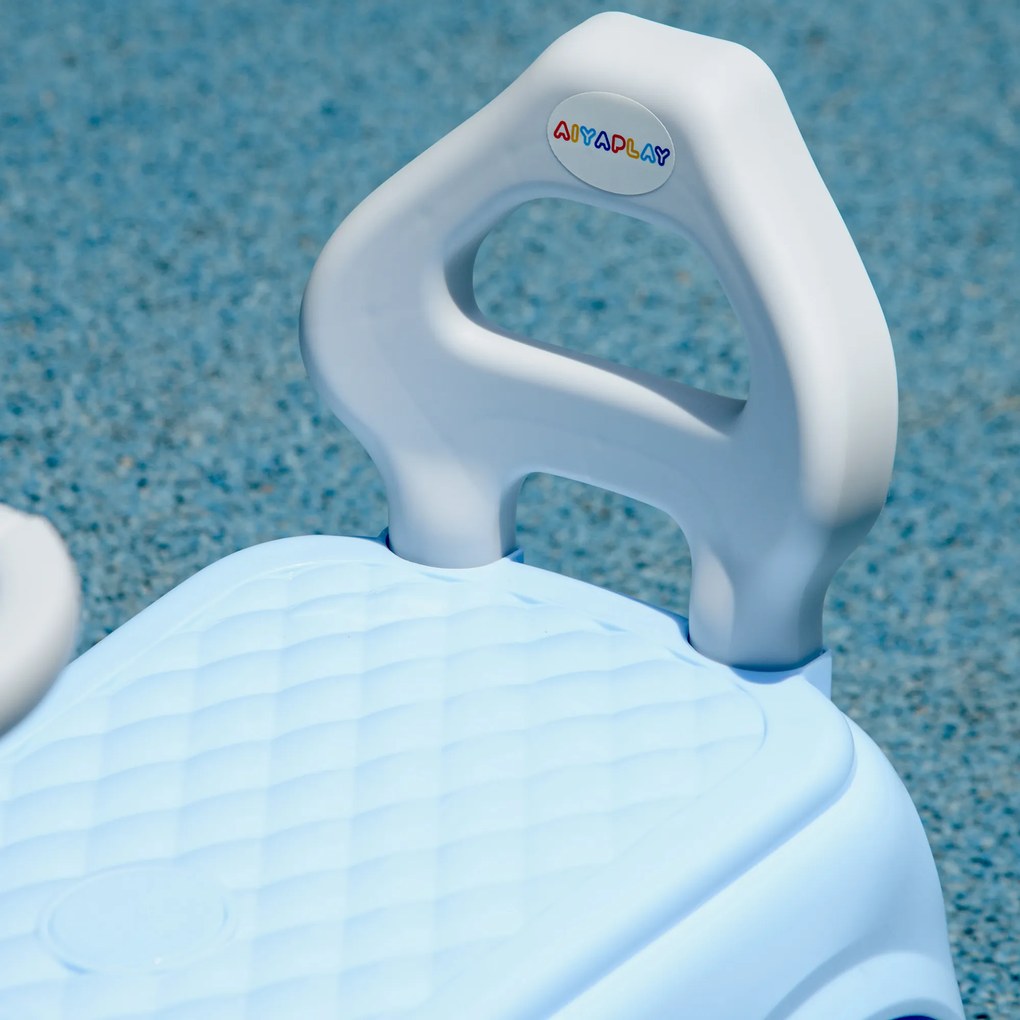 AIYAPLAY Samochód na Pchacza dla Dzieci, Ochrona Przed Przewróceniem, Oparcie, Klakson, Antypoślizgowe Siedzisko, Jasnoniebieski