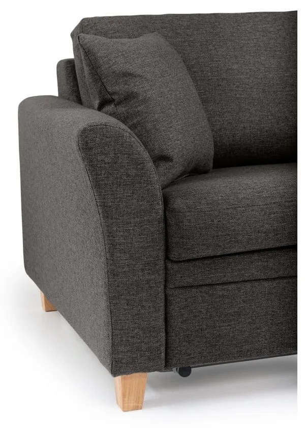 Antracytowa rozkładana sofa Scandic Sonia