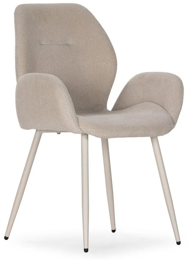 Beżowe tapicerowane fotele jadalniane zestaw 2 szt. Ansu – Marckeric