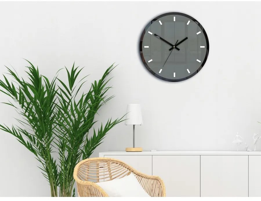 Zegar ścienny okrągły klasyczny z cichym mechanizmem na ścianę akrylowy