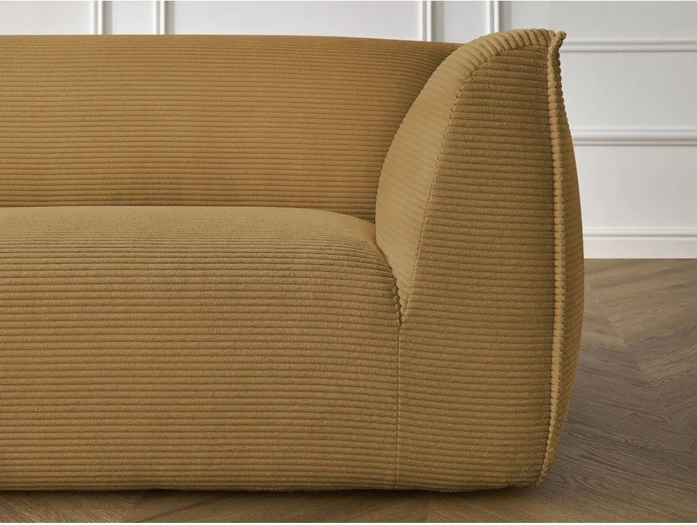 Musztardowa sztruksowa sofa 242 cm Giorgia – Bobochic Paris