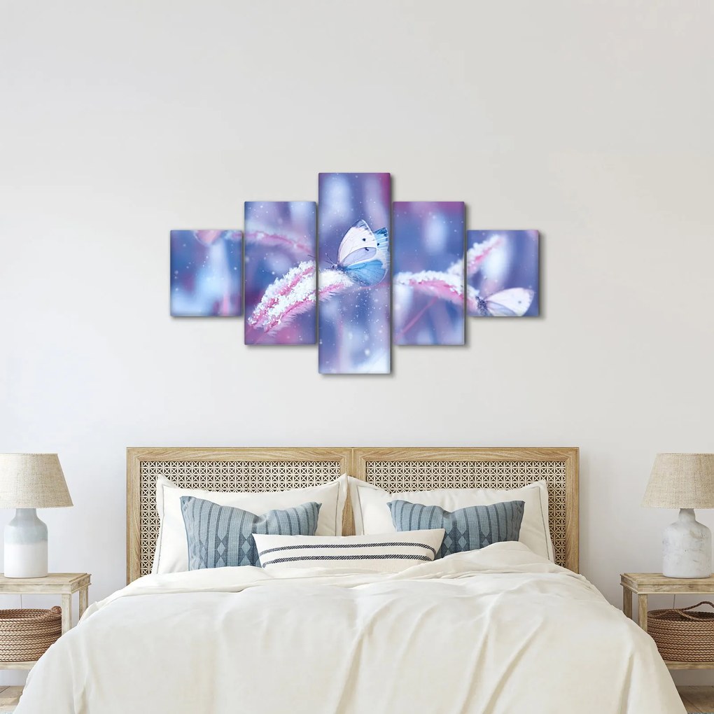 Obraz - Motyle zimą (125x70 cm)