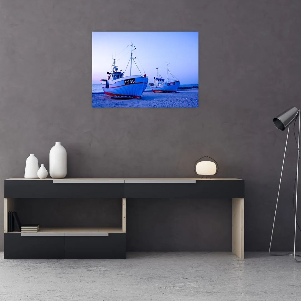 Obraz na szkle - Lądowanie o zmierzchu (70x50 cm)