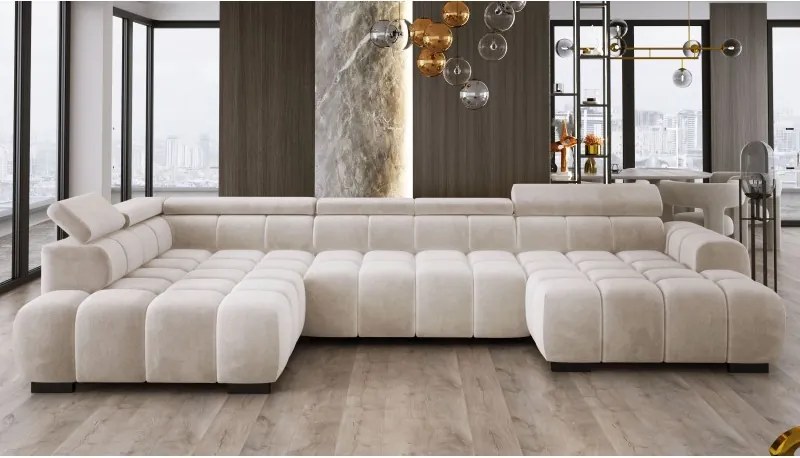 Narożnik BULL XL Lewostronny z elektryczną funkcją regulacji tkanina Salvador 01 WERSAL