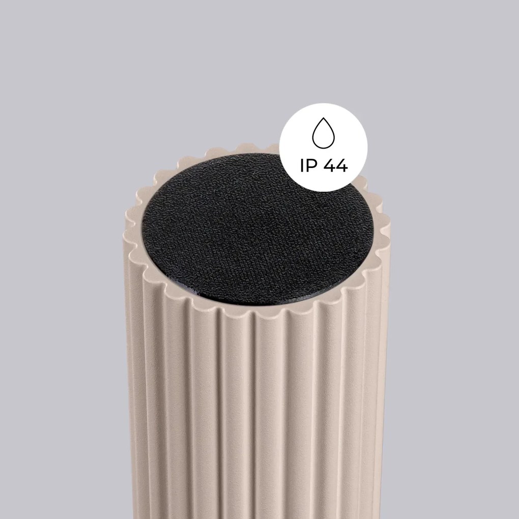 Plafon HALO taupe IP44 ryflowany SOLLUX  LIGHTING