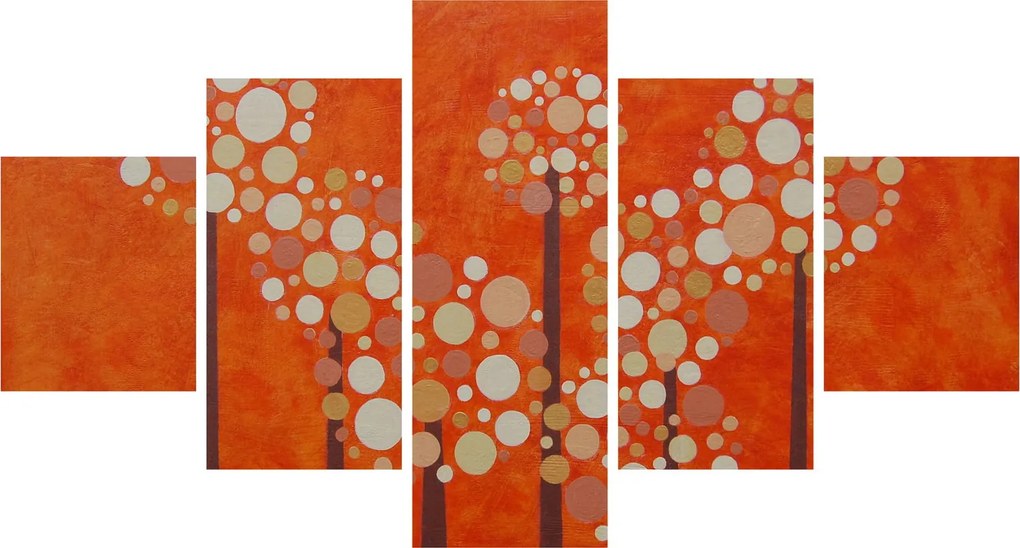 Obraz - Pomarańczowy las (125x70 cm)