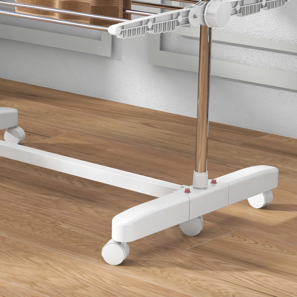 HOMCOM Suszarka na pranie wieżowa mobilna Składane skrzydła boczne 3 lub 4 poziomy Praktyczna i oszczędzająca miejsce | Aosom PL