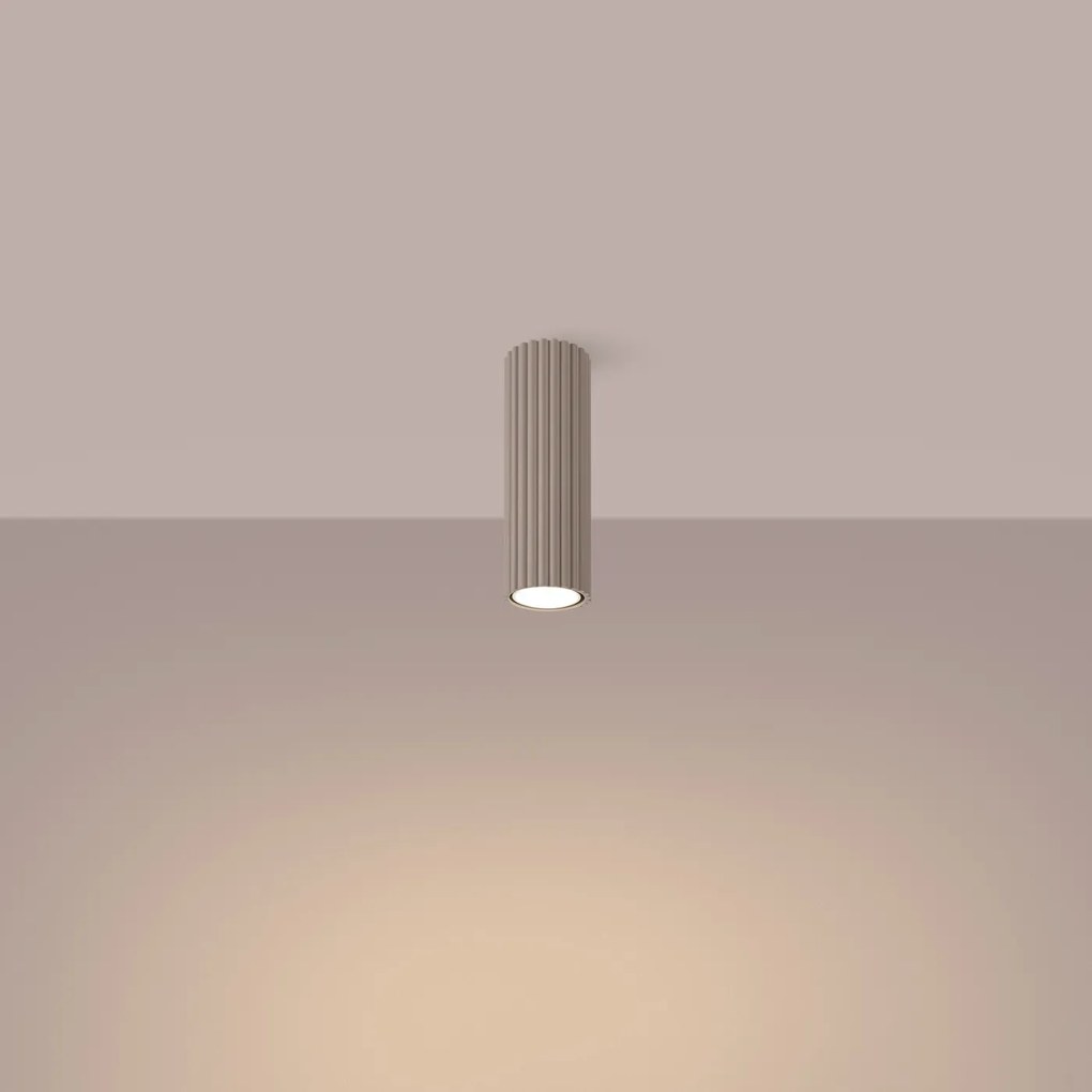 Plafon KARBON 20 taupe ryflowany SOLLUX  LIGHTING