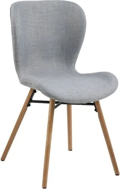 Zestaw 2 jasnoszarych krzeseł Actona Batilda