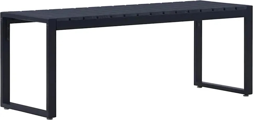 Czarna ławka ogrodowa 120,5 cm T7-D46