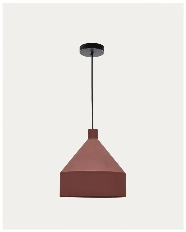 Lampa wisząca w kolorze terakoty z metalowym kloszem ø 30 cm Peralta – Kave Home