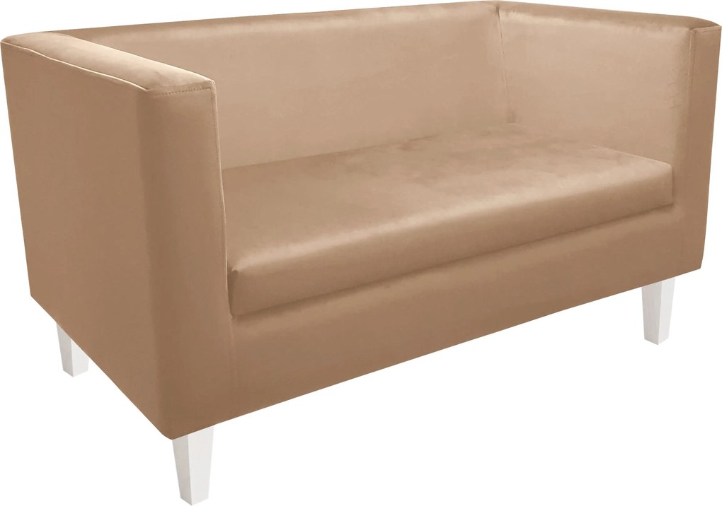 Sofa Monaco : Kolor nogi - Biała, Kolor tkaniny - VELVET - MG06, Typ tkaniny - Velvet, Wysokość nogi - 15 cm