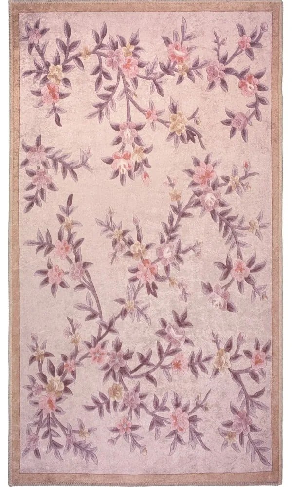 Jasnoróżowy dywan odpowiedni do prania 150x80 cm – Vitaus