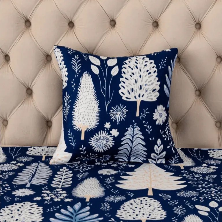 Zestaw 2 szt. poszewek na poduszkę INDIGO BLOOM 45x45 cm