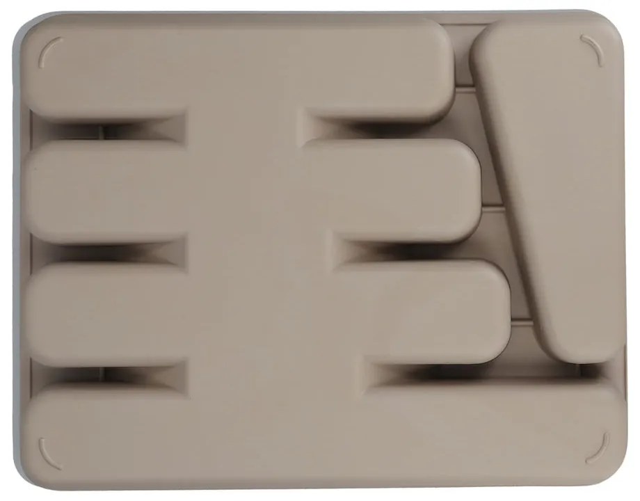 Beżowy bambusowy organizer na sztućce Kitchen Craft Natural Elements