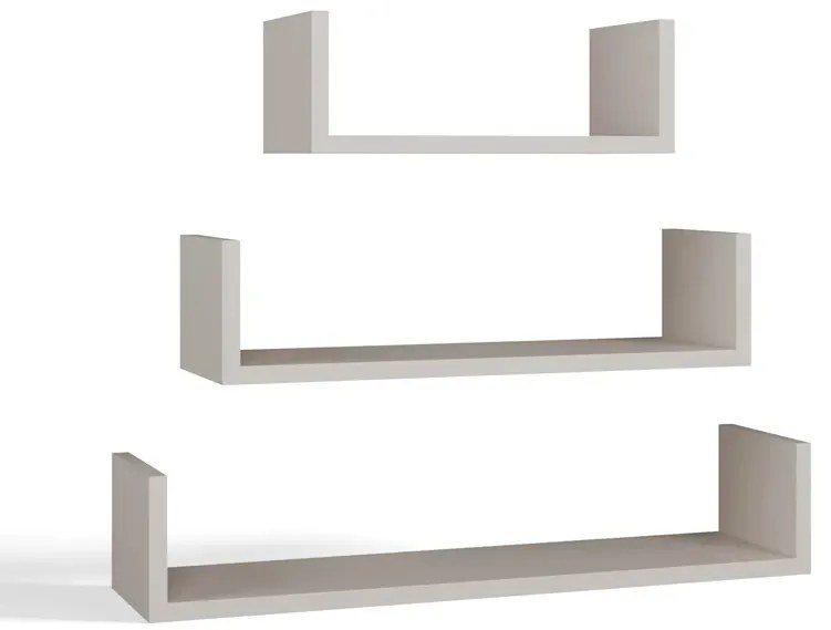 Zestaw 3 kaszmirowych półek ściennych  M1-R78