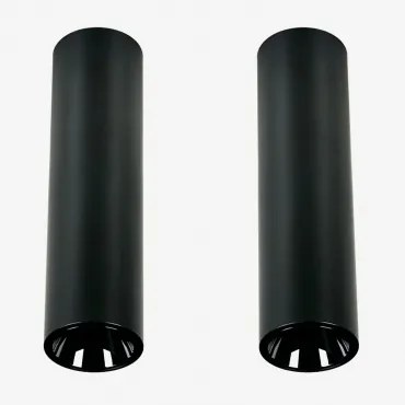 Pack 2 Okrągłych Sufitowych Opraw Led O Średnicy Ø4 Cm Z Aluminium Luisiana Czarna & 3 W & 38º & Białe Zimne Światło 4000k - Sklum