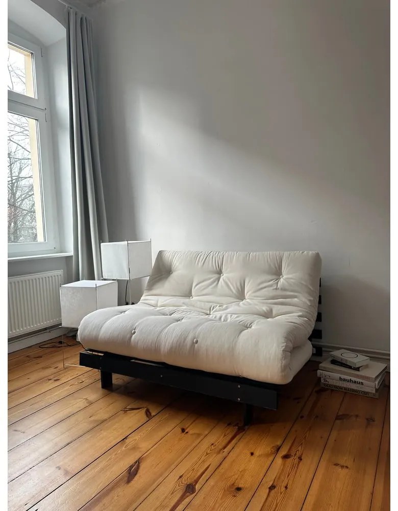 Brązowa rozkładana sofa 140 cm Roots Black Night – Karup Design