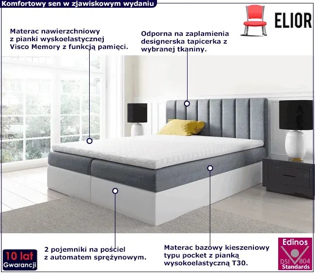 Łóżko kontynentalne 160x200 D0-F93