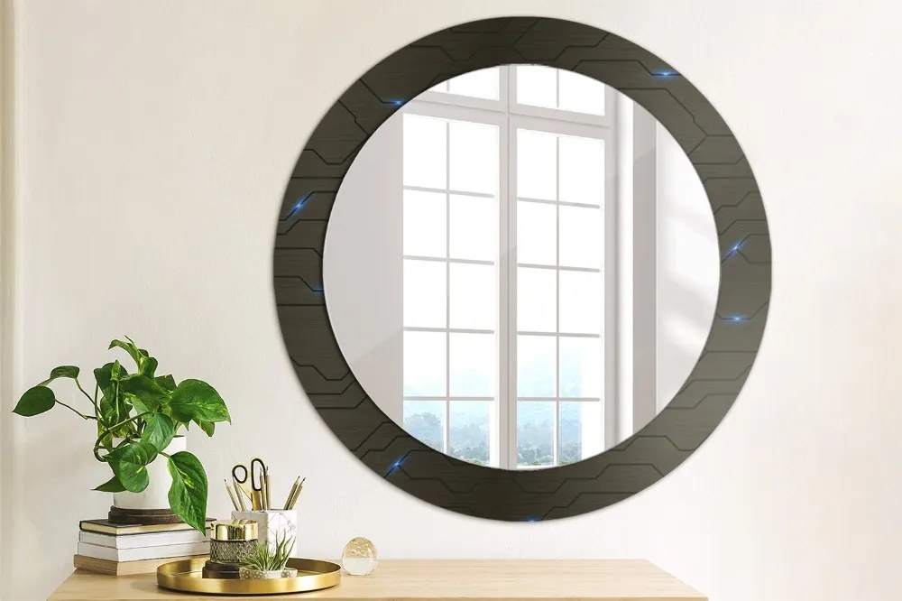 Lustro dekoracyjne okrągłe Futurystyczny abstrakcyjny