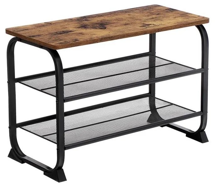 Szafka na buty DAVOR brązowa/czarna