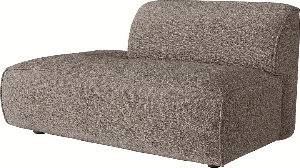 Szezlong lewy z tkaniny szenilowej w kolorze Taupe od Maison Céphy CAMILIO