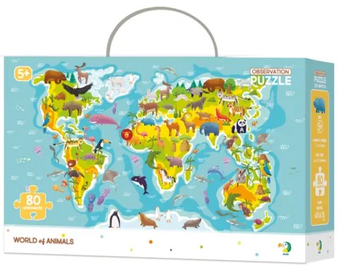 Układanka obrazkowa Dodo Animal World, 80elementów