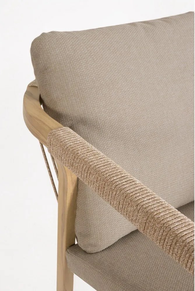 Metalowe krzesło ogrodowe w naturalnym kolorze Kalimera – Bizzotto