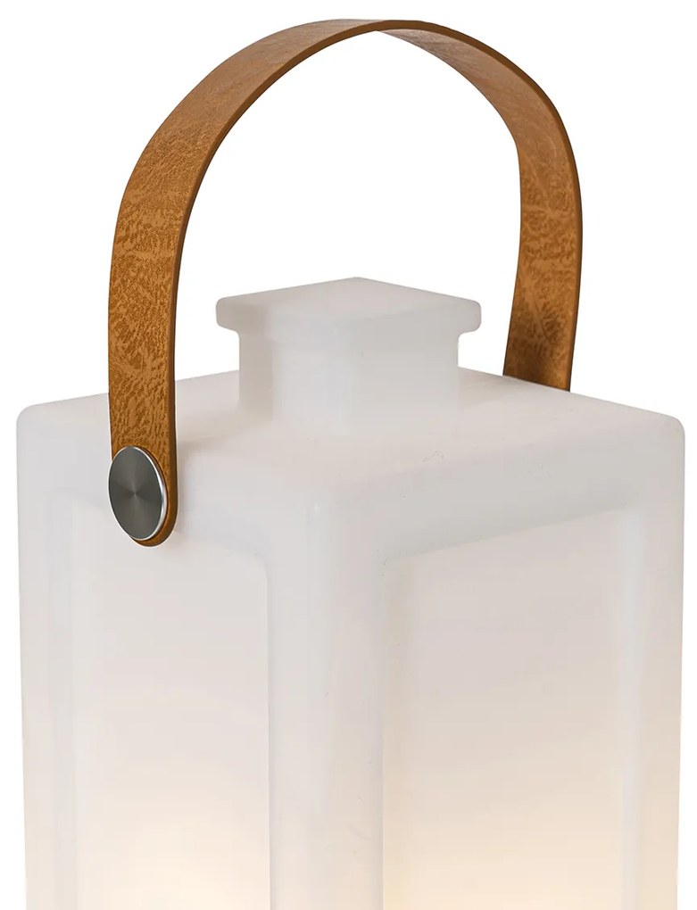 Zewnetrzna Zestaw 2 lamp stołowych biały efekt płomienia ładowalne IP44 - StardDesignerski Oswietlenie zewnetrzne
