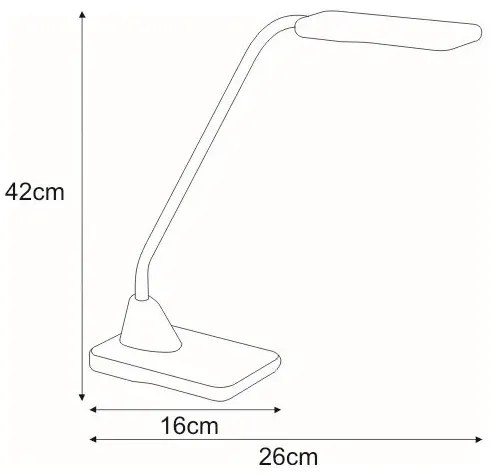 Czerwona lampka biurkowa do czytania H1-A64