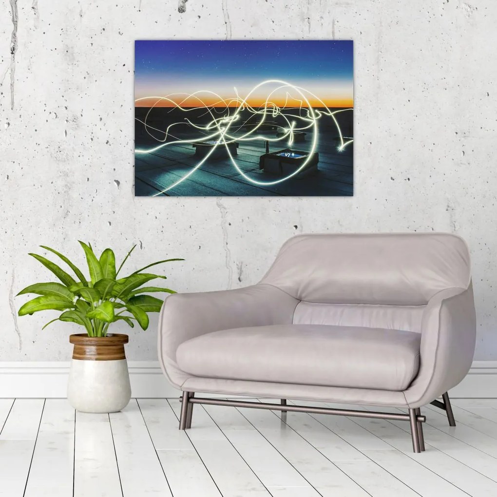 Obraz - widok nieba z dachu (70x50 cm)