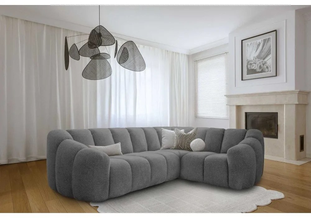 Szary narożnik (prawostronny/w kształcie litery L) Shell – Miuform