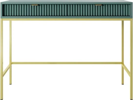 NAYA Toaletka T 104 zielona (LABRADOR) | złoty stelaż