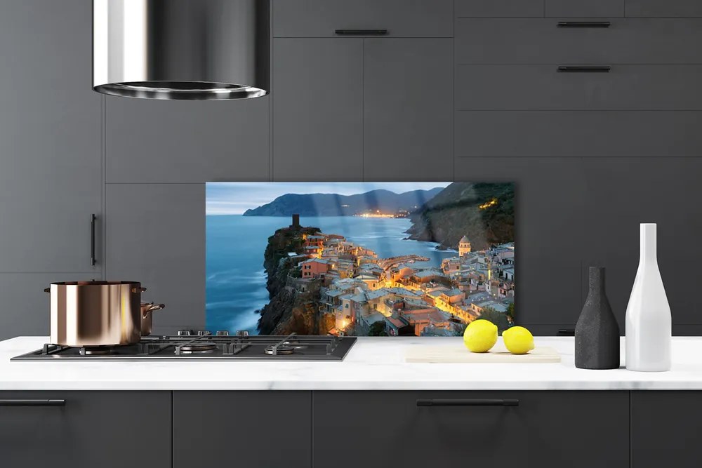 Panel Szklany do Kuchni Port U Stóp Majestatycznych Gór