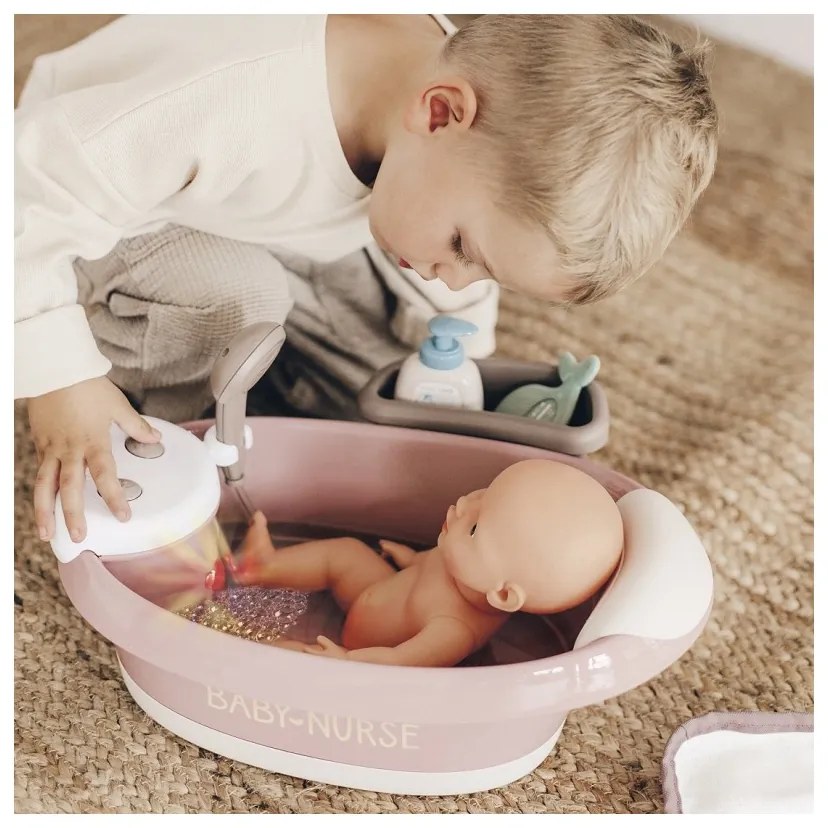 Smoby baby nurse wanienka z hydromasażem, prysznicem i światłem