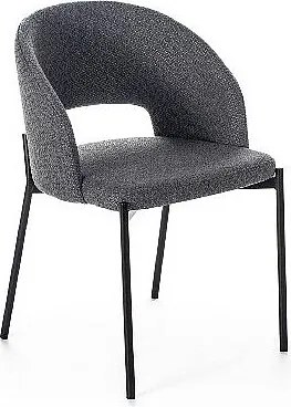 Greta - 2-częściowe krzesło materiałowe w kolorze szarym