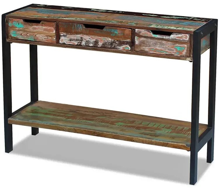 Drewniana konsola z szufladami H6-M69